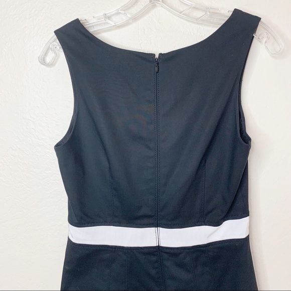 Club Monaco Black Sheath Dress White Detail 4 - Picture 5 of 5